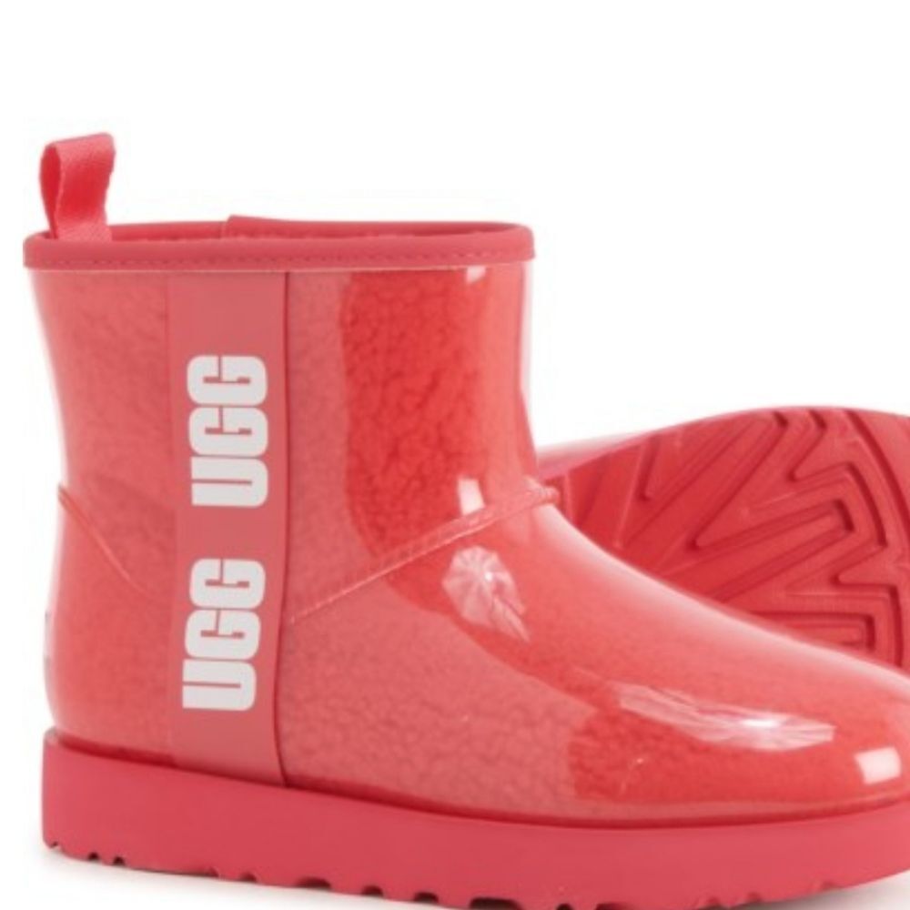 Ugg Classic Clear Mini Sheepskin Boots Waterproof- Red